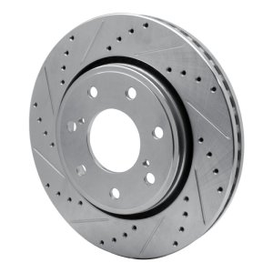 Ford F-150 Brake Rotor (1) - Front Left - R1 Concepts - Drilled & Slotted - Silver - `10-`14